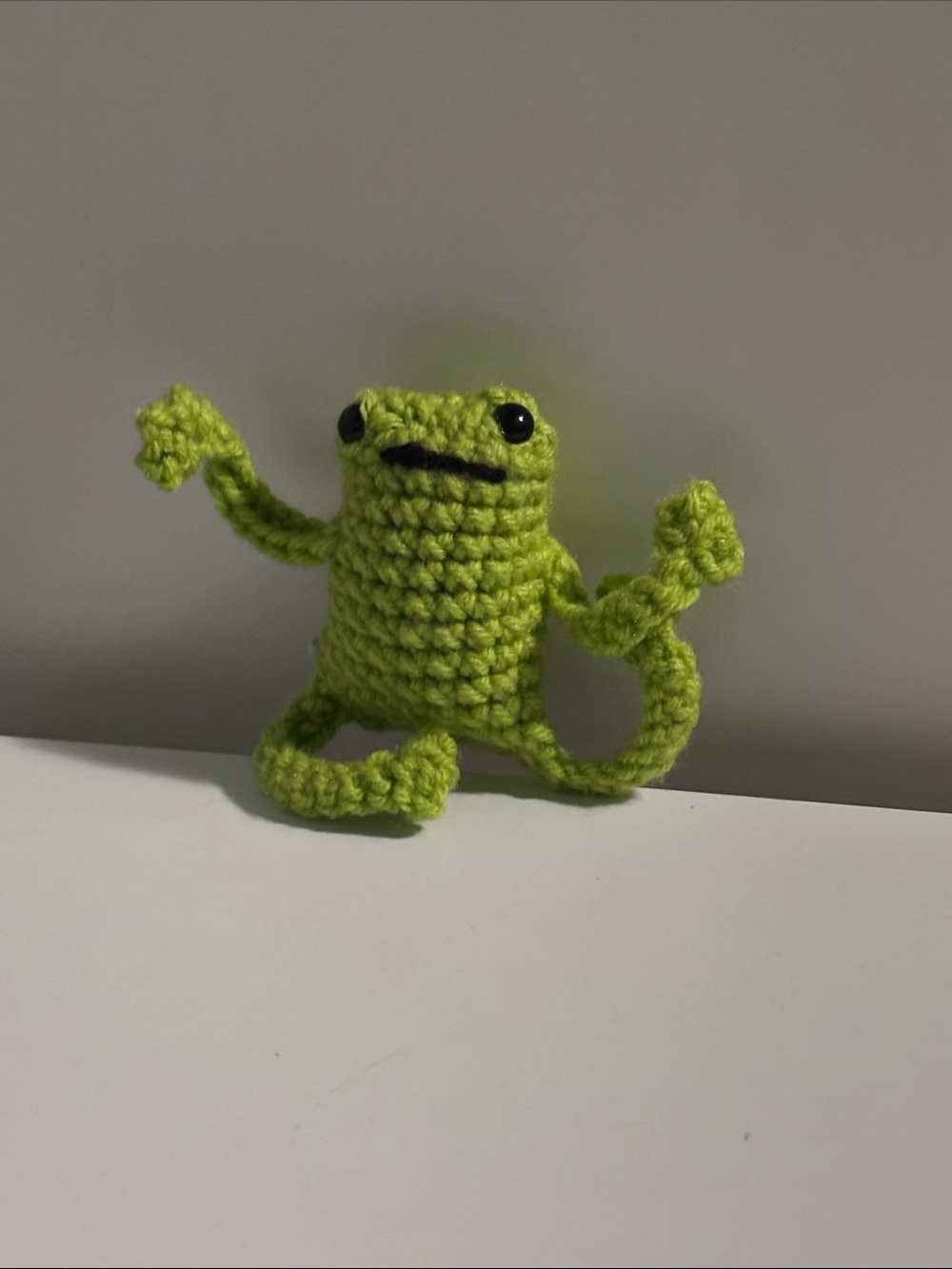 Handmade Crocheted Leggy Frog